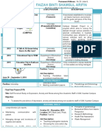 Faizah Binti Shamsul Arifin: Profile Co-Curricular Activities References