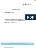 January 2015 (IAL) MS - Unit 2 Edexcel Chemistry A-Level