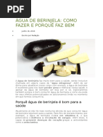 Agua e Beringela e Seus Beneficios