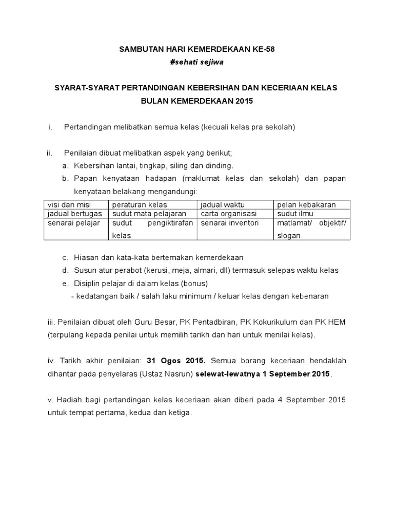 Syarat Ptandingan Kceriaan KEMERDEKAAN  PDF