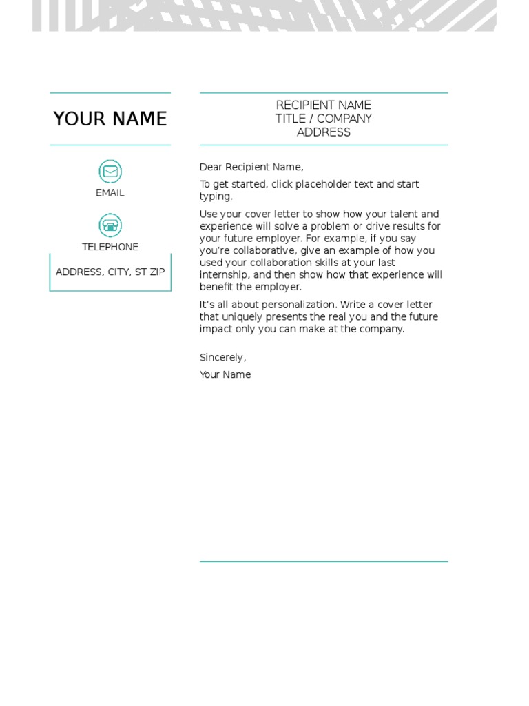 Your Name: Recipient Name Title / Company Address | PDF