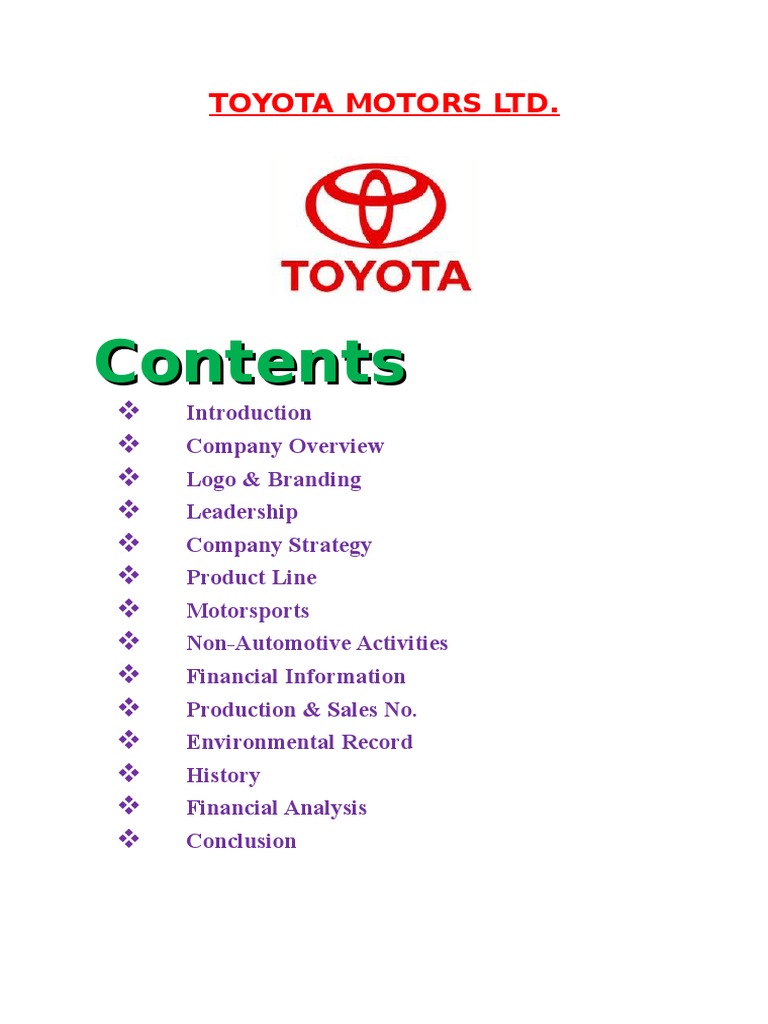 Toyota Motor Corporation | PDF | Toyota | Hybrid Electric Vehicle