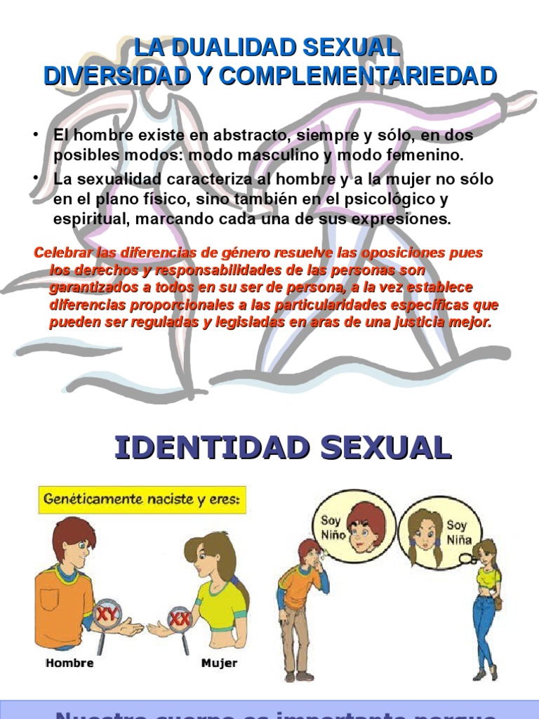 Complementariedad en Sexualidad Humana | PDF | Hombre | Mujer