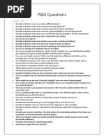 P&G Interview Questions Guide | PDF | Goal | Cognition