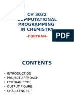 CH 3032 Computational Programming in Chemistry: - Fortran