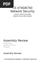 CS 4740/6740 Network Security: Lecture 7: Memory Corruption (Assembly Review, Basic Exploits)