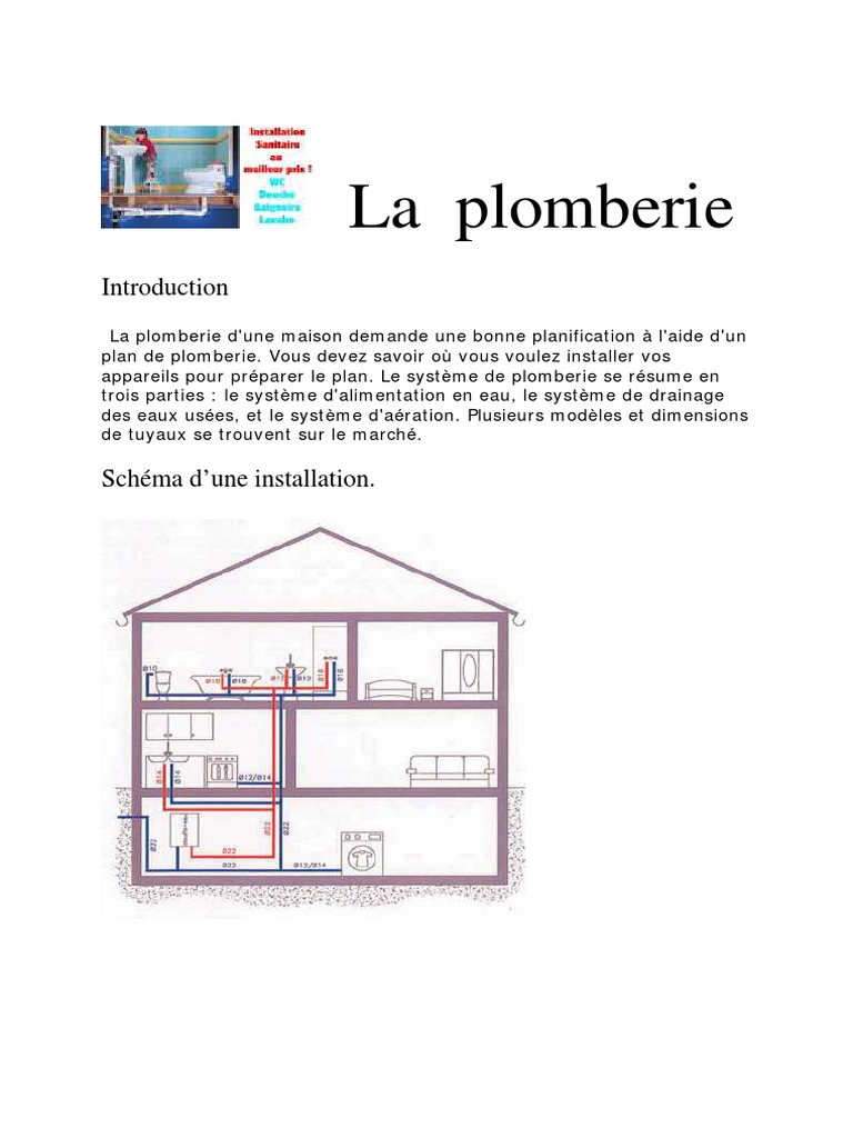 Plan Installation Surpresseur Schema Hydraulique Pour Un Hotel La Plomberie PDF | PDF | Plomberie | Robinet (plomberie)