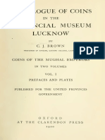 Catalogue of Coins in The Provincial Museum Lucknow: Coins of The Mughal Emperors. Vol. I: Prefaces and Plates / by C.J. Brown