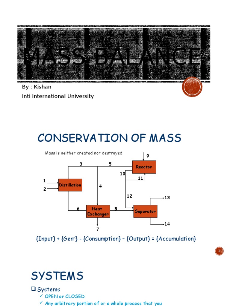 Mass Balance in Chemical Processes | PDF | Stoichiometry | Chemical ...