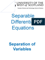 Separation of Variables PowerPoint