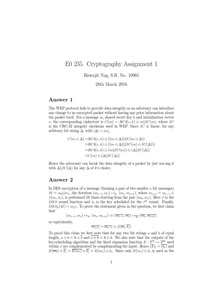 cryptography assignment pdf