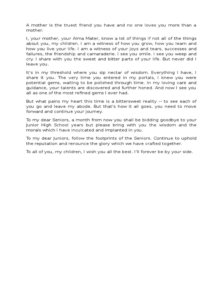 Alma Mater Example Sentences , Spanish translation of ‚alma mater‘ – VEMS