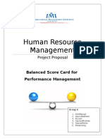 Balanced Scorecard Project Proposal for Performance Management