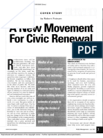 2005 - Putnam - A New Movememt for Civic Renewal