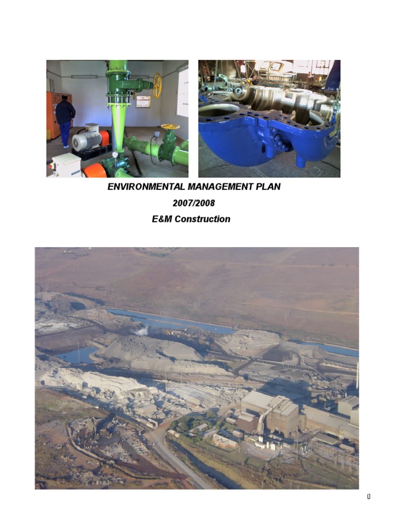 E&M Environmental Management Plan 2007/08 | PDF | Environmental ...