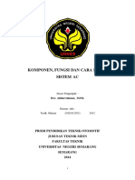 Komponen Fungsi Dan Cara Kerja Sistem Ac PDF