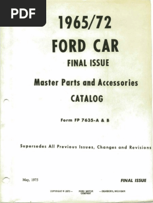 Ford Diagrams and Exploded Views 65-72 | PDF