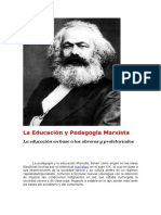 La Educación y Pedagogía Marxista