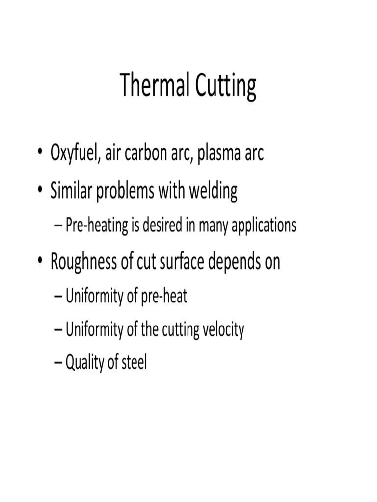 Thermal Cutting Process Overview | PDF