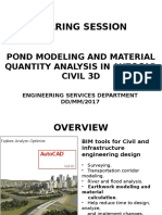 Sharing Session: Pond Modeling and Material Quantity Analysis in Autocad Civil 3D