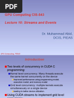 GPU Computing CIS-543: Lecture 10: Streams and Events