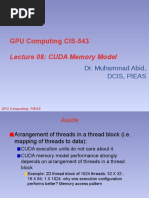 GPU Computing CIS-543: Lecture 08: CUDA Memory Model