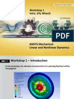 Workshop 1 Intro. (Fly Wheel) : ANSYS Mechanical Linear and Nonlinear Dynamics