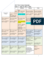 MAT New Cohort Schedule Summer 1-May 31-July 1, 2016: Monday Tuesday Wednesday Thursday Friday