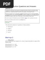 Codingbat Python Questions and Answers Section 2: Warmup-2