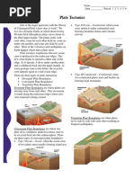 pdf - plate tectonics worksheet | Plate Tectonics | Crust (Geology)