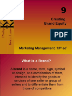 Creating Brand Equity: Marketing Management, 13 Ed