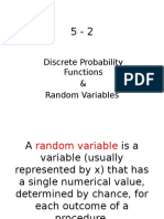 Discrete Probability Functions & Random Variables