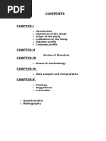 Chapter-I: Objectives of The Study Scope of The Study Limitations of The Study Industry Profile Company Profile