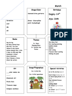 Monthly Curriculum March