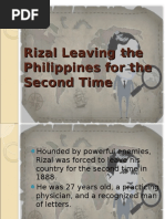 Rizal Leaving The Philippines For The Second Time