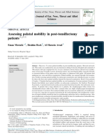 Assessing Palatal Mobility in Post-Tonsillectomy Patients: Egyptian Journal of Ear, Nose, Throat and Allied Sciences