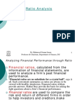 Ratio Analysis: Dr. Mahmood Osman Imam Professor & Chairman, Department of Finance, DU 1