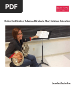 Online Certificate of Advanced Graduate Study in Music Educa