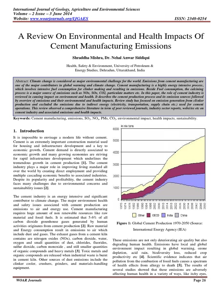 Health Impacts of Cement Emissions | PDF | Exhaust Gas | Sulfur Dioxide