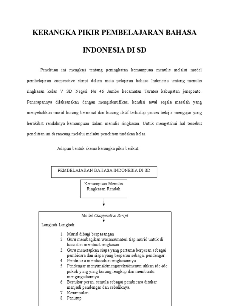 Contoh Ptk Bahasa Indonesia Sd Kelas 1 Temukan Contoh