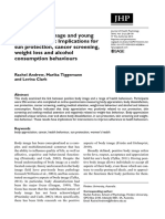 Positive Body Image and Young Women's Health: Implications For Sun Protection, Cancer Screening, Weight Loss and Alcohol Consumption Behaviours