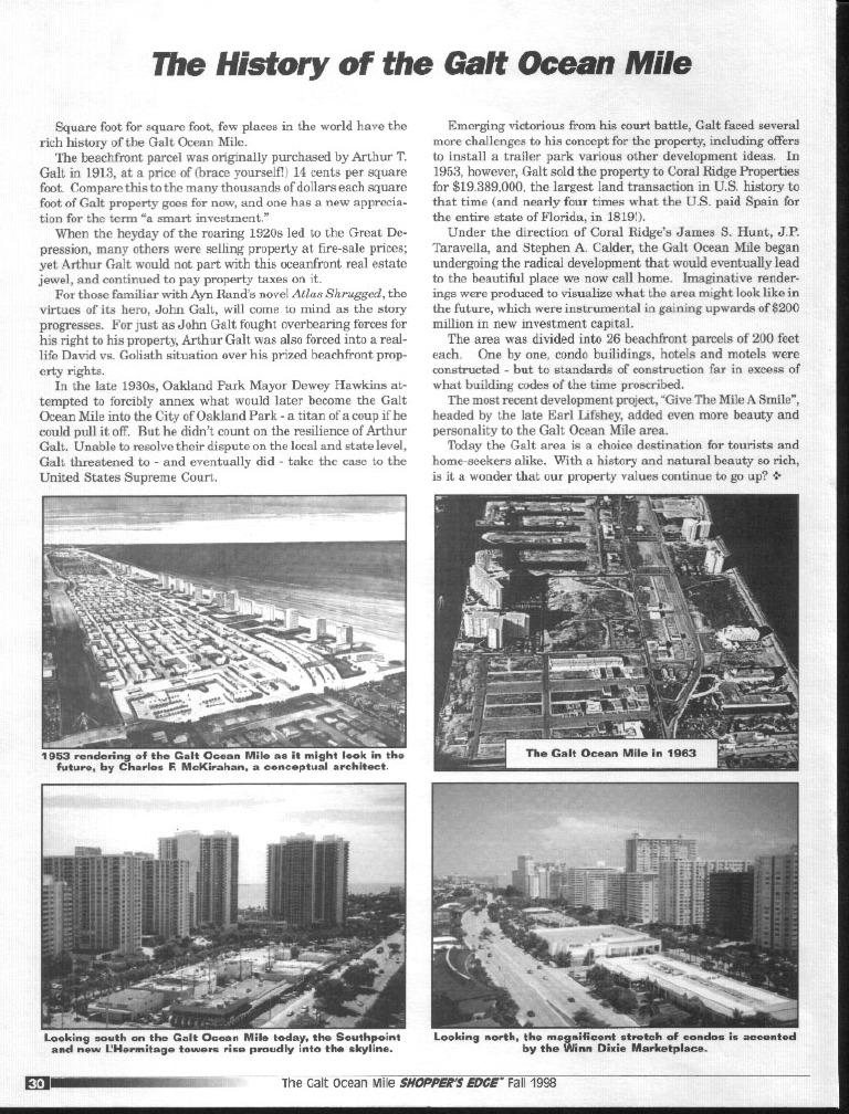 The History of The Galt Ocean Mile | PDF