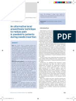 An Alternative Local Anaesthesia Technique To Reduce Pain in Paediatric Patients During Needle Insertion PDF