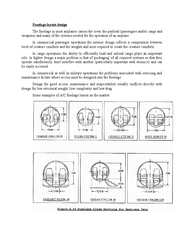 Fuselage Layout Design for Aircraft | PDF | Business