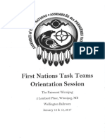 First Nations Task Teams Orientation-Winnipeg Jan. 12, 2017