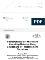 Mikon 2008 Presentation - T-R Characterization of Microwave Absorbing Materials