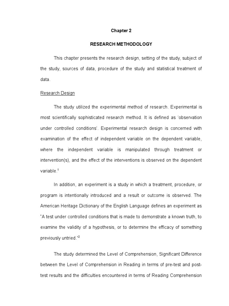 Thesis Chapter 2 | Download Free PDF | Experiment | Research Design
