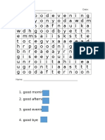 Greetings word search