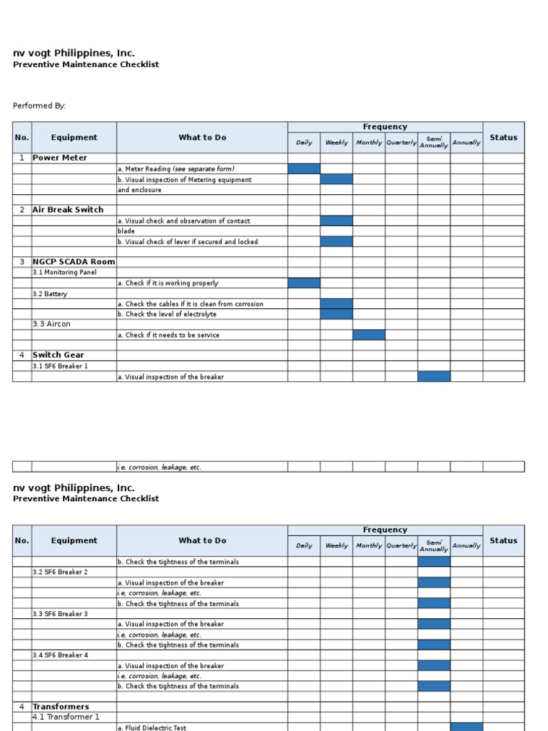 Preventive Maintenance Fuse (Electrical) Transformer