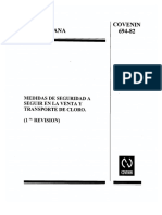 Norma COVENIN 694-82 Medidas de Seguridad a Seguir en la Venta y Transporte de Cloro.pdf